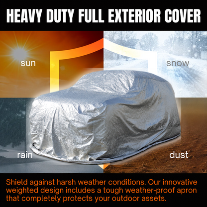 Gorillaseal Heavy-Duty Weighted Car Cover - Superior Rodent Protection - SUV Large